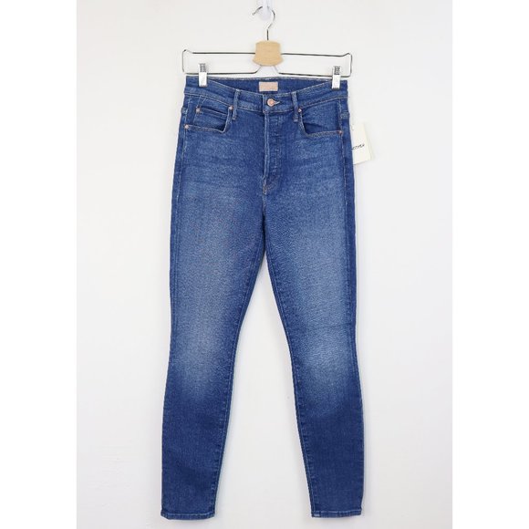 NWT Mother The Super Stunner Ankle Jeans Heart Print Pocket Double Vision 26 - Picture 3 of 8